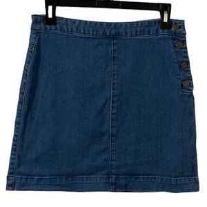 Harper Side Button Up Jean Skirt Size Medium